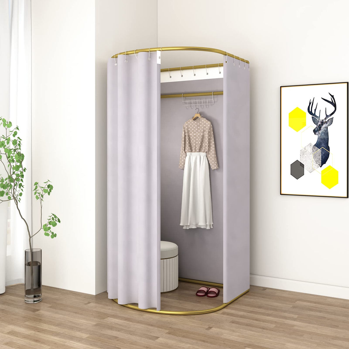 Cabina probare GHHVFEC 200x100x95 cm cu perdea opaca