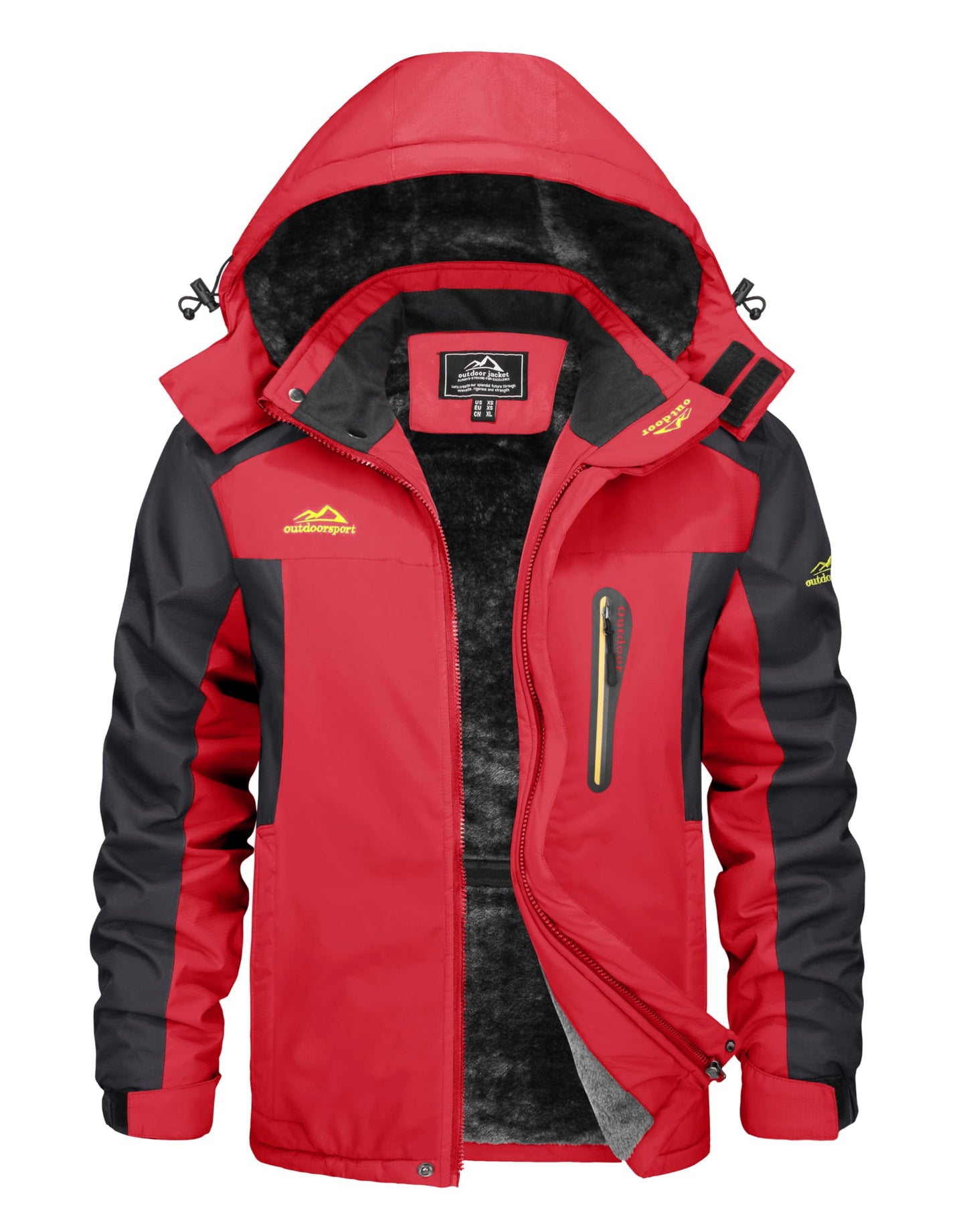 KEFITEVD Softshelljacke Herren Wasserabweisende Funktionsjacke mit Abnehmbarer Kapuze Leichte Outdoorjacke für Wandern Trekking