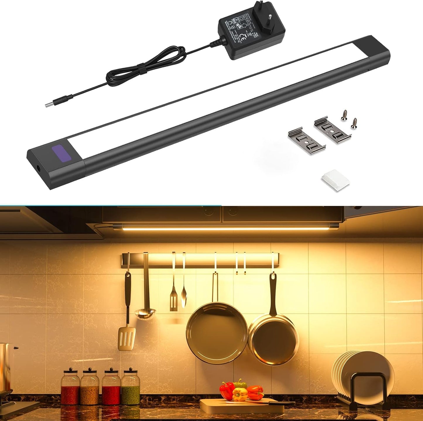 Banda LED WOBANE 60 cm cu senzor fara contact, 5 culori