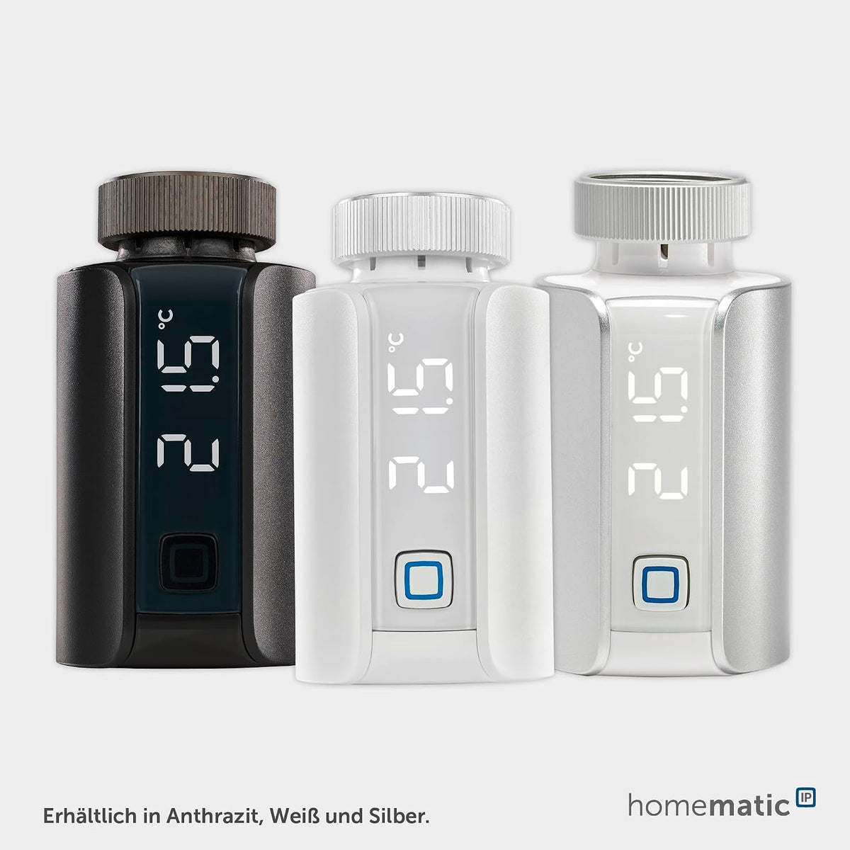 Termostat inteligent pentru calorifer Homematic IP Evo cu control prin aplicatie si comanda vocala