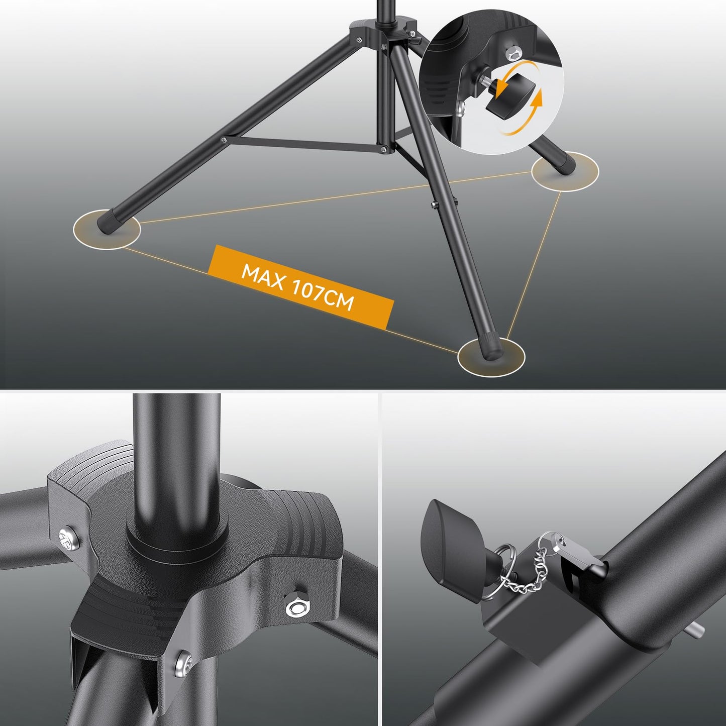 Suport dartboard SOLLA ajustabil metalic 173 cm, tripod portabil