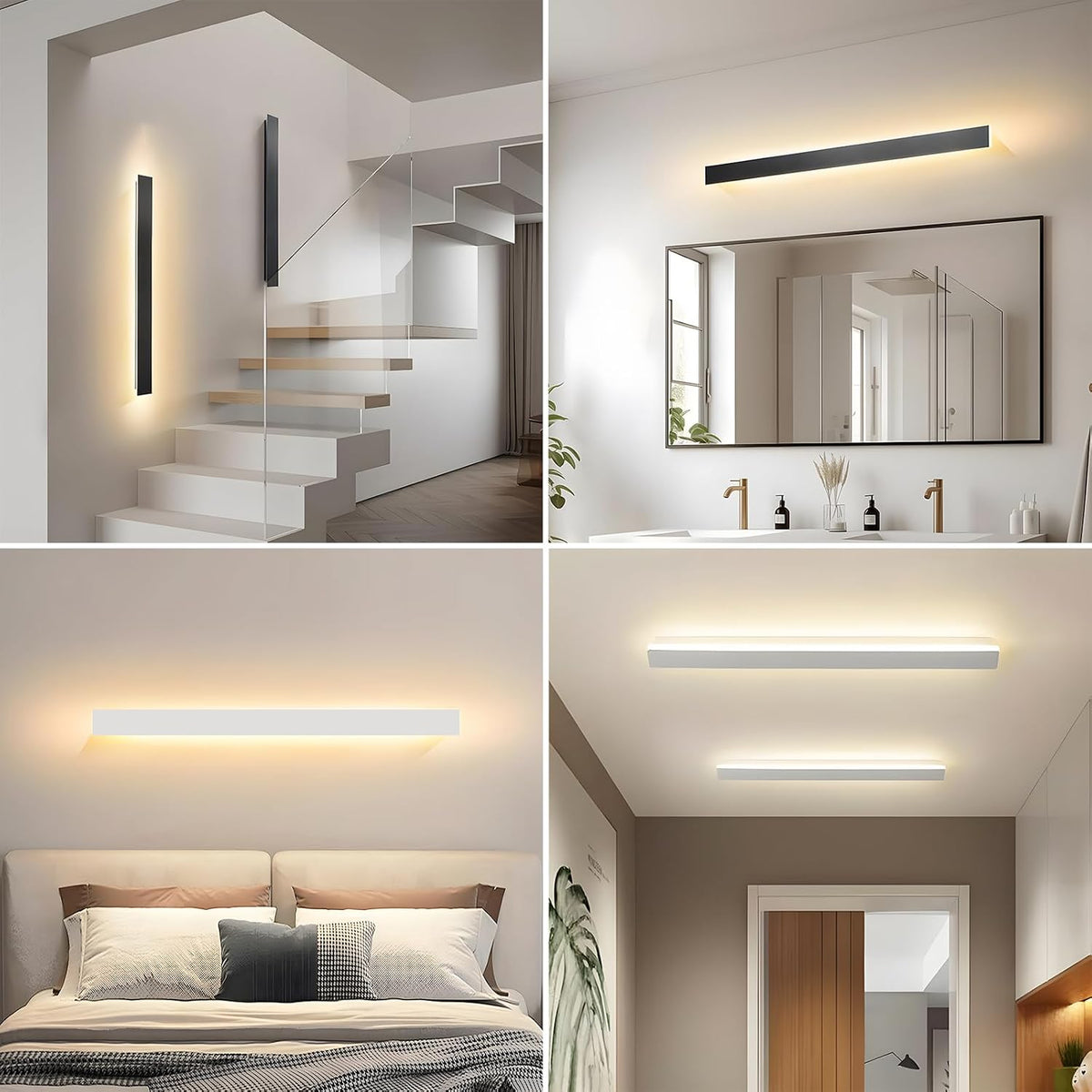 Aplica LED de interior ZTWLEED, 80 cm, 28 W, alba