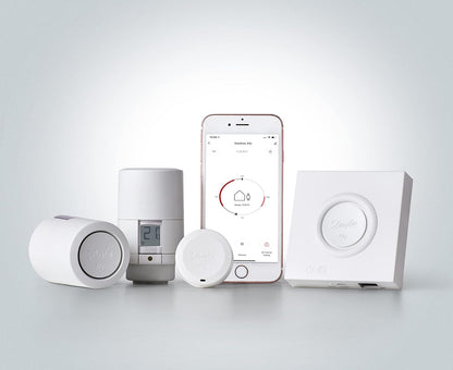 Termostat inteligent Danfoss Ally pentru calorifer, marimea universala (individual), adaptoare RAV, RA, RAVL, M30, 2.4 GHz