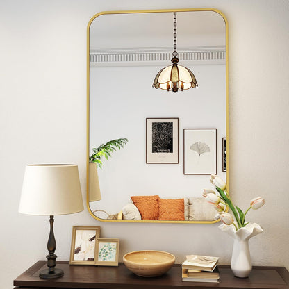 Oglinda Koonmi Gold 120x90 cm Nano Glass Cadru Aluminiu