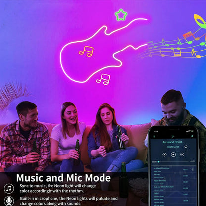 Banda LED Neon 10M RGB App Remote Music Sync IP65