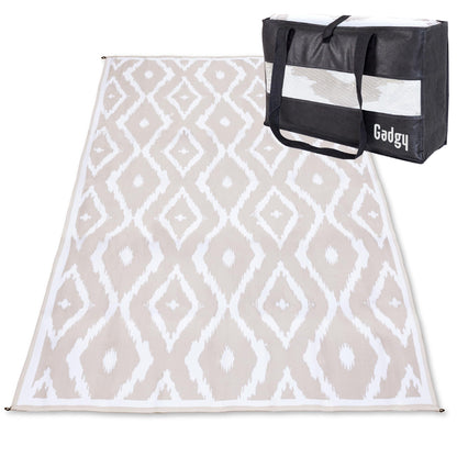 Covor exterior Gadgy Outdoor Mat White 200x300 impermeabil reversibil