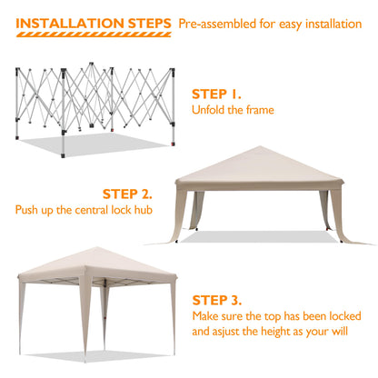 Gazebo BONTEC ZP01-FBA 3x3 m UPF 50+ rezistent la apa