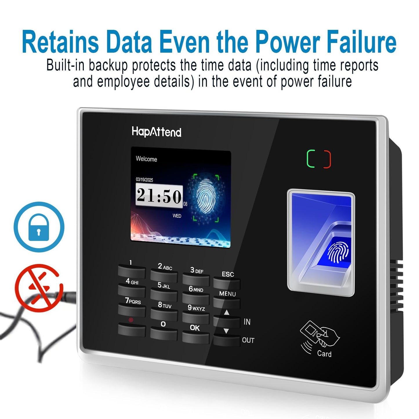 Scanner prezenta HapAttend H2-Plus NEW USB 600 dpi