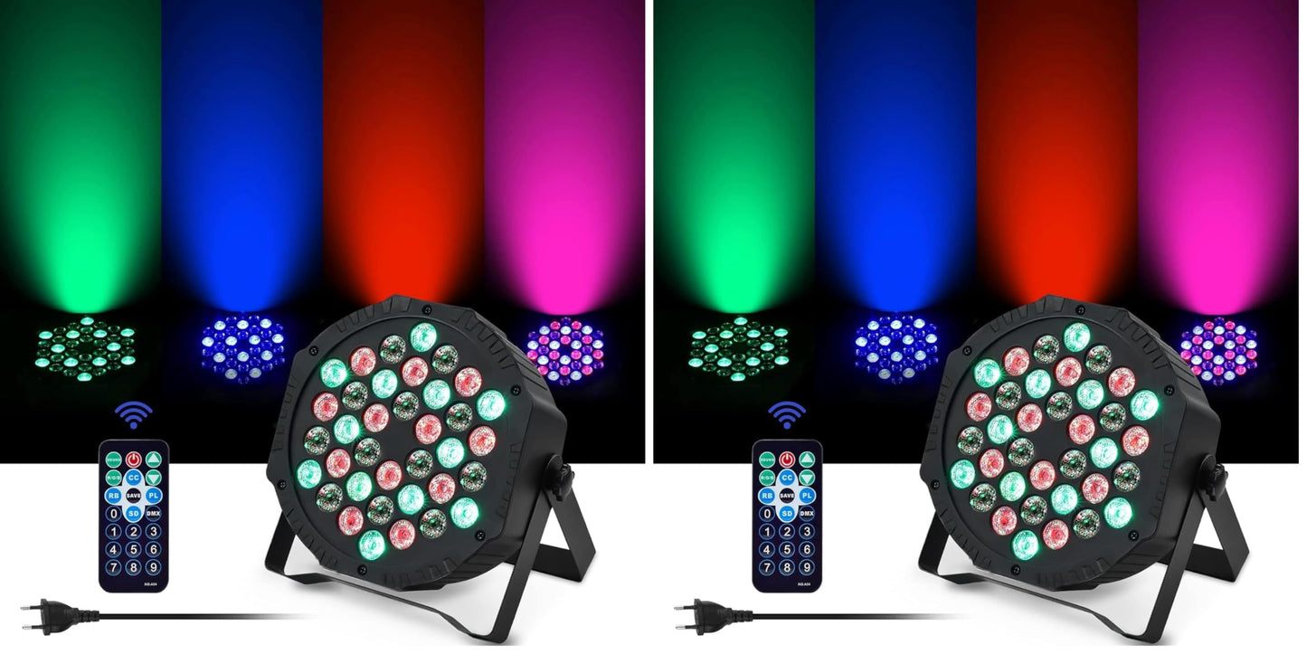 Lumini disco AIMKAP NO RGB 36 LED 3600 lumeni, pachet 2