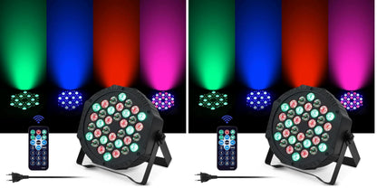 Lumini disco AIMKAP NO RGB 36 LED 3600 lumeni, pachet 2