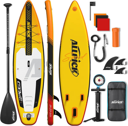 Placa SUP ALLPICK Premium SUP Board Set gonflabila 180 kg Galben