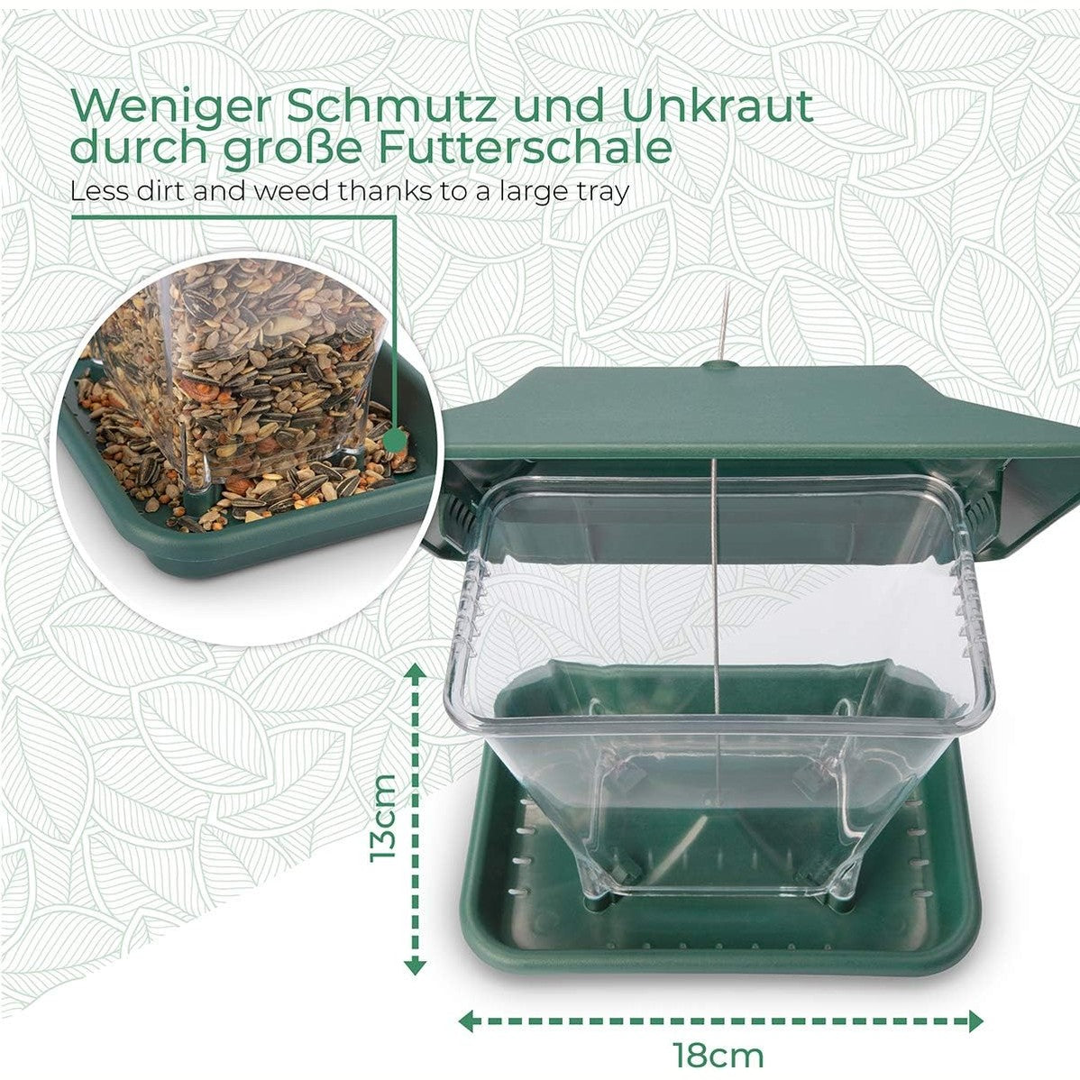 Hanging Bird House - Feeding Bowl for Birds with Landing Sites - Feeder, Feeding Station for Year-Round Wild Birds Feeding