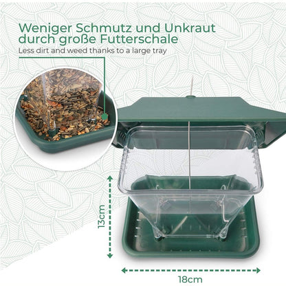 Hanging Bird House - Feeding Bowl for Birds with Landing Sites - Feeder, Feeding Station for Year-Round Wild Birds Feeding