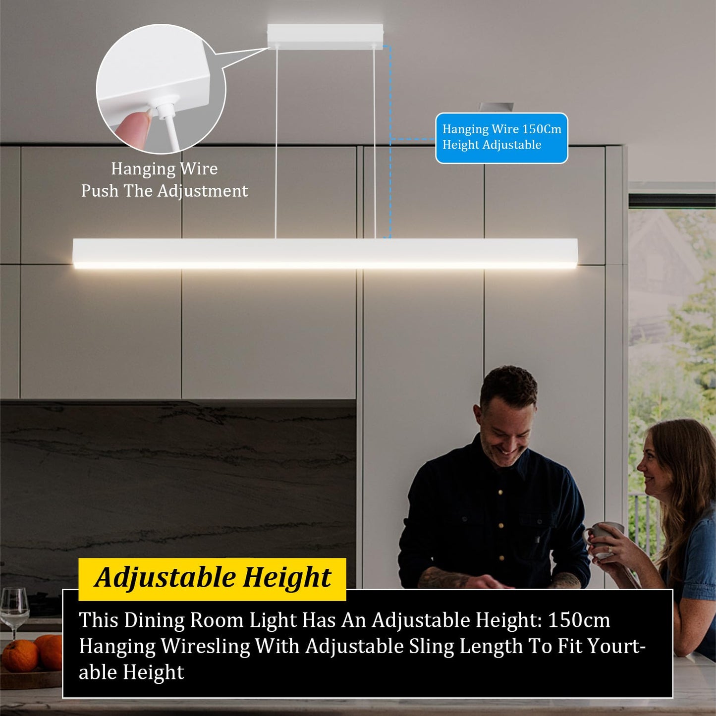 Pendul Klighten LED 100 36W 3000K-6000K cu telecomanda