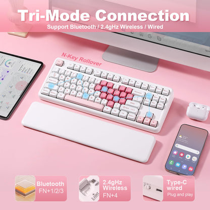 Tastatura mecanica YUNZII B87 Wireless 87 taste RGB hot-swap
