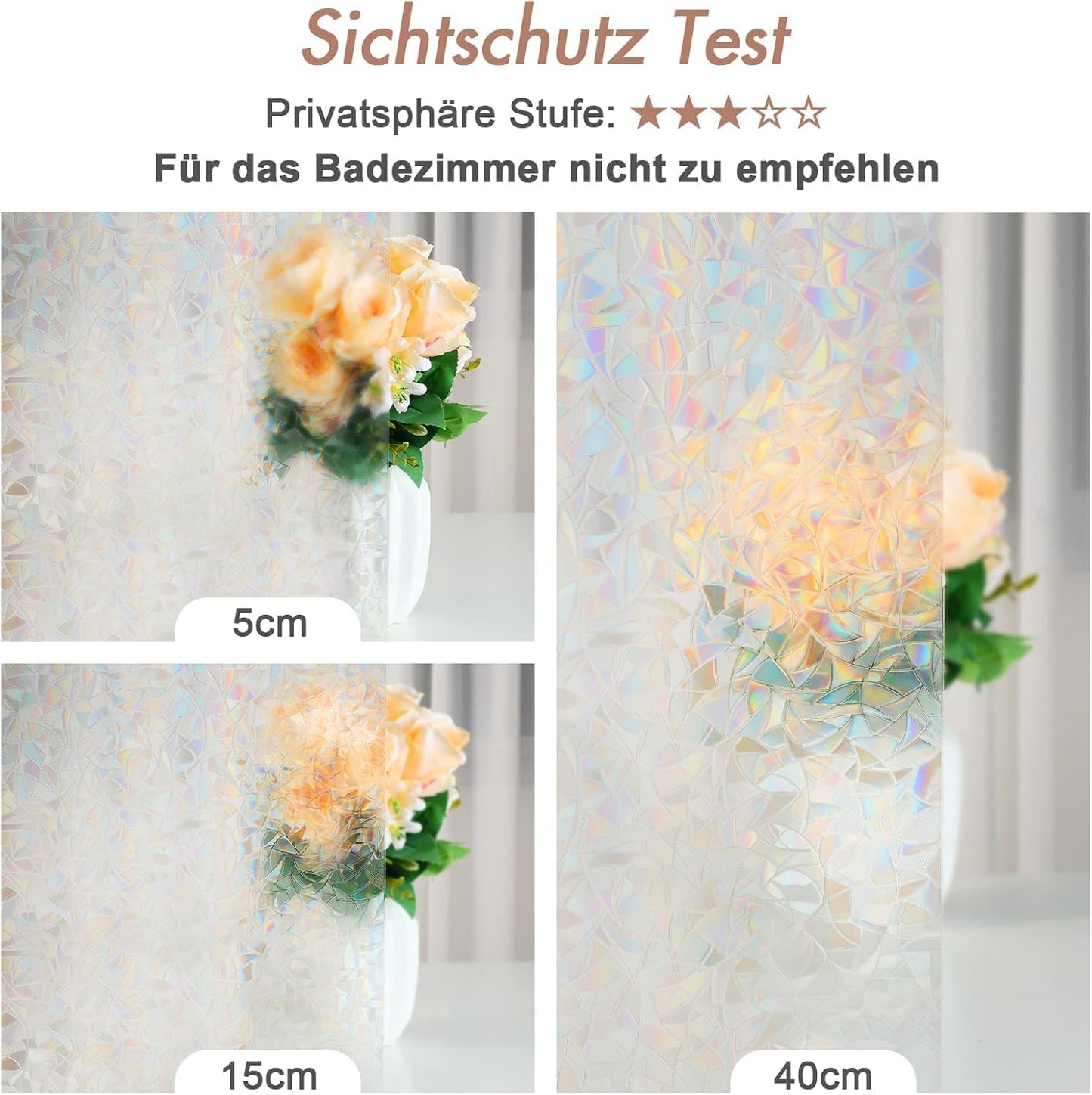 Folie geam Haton 3D Rainbow 75 x 200 cm protectie UV