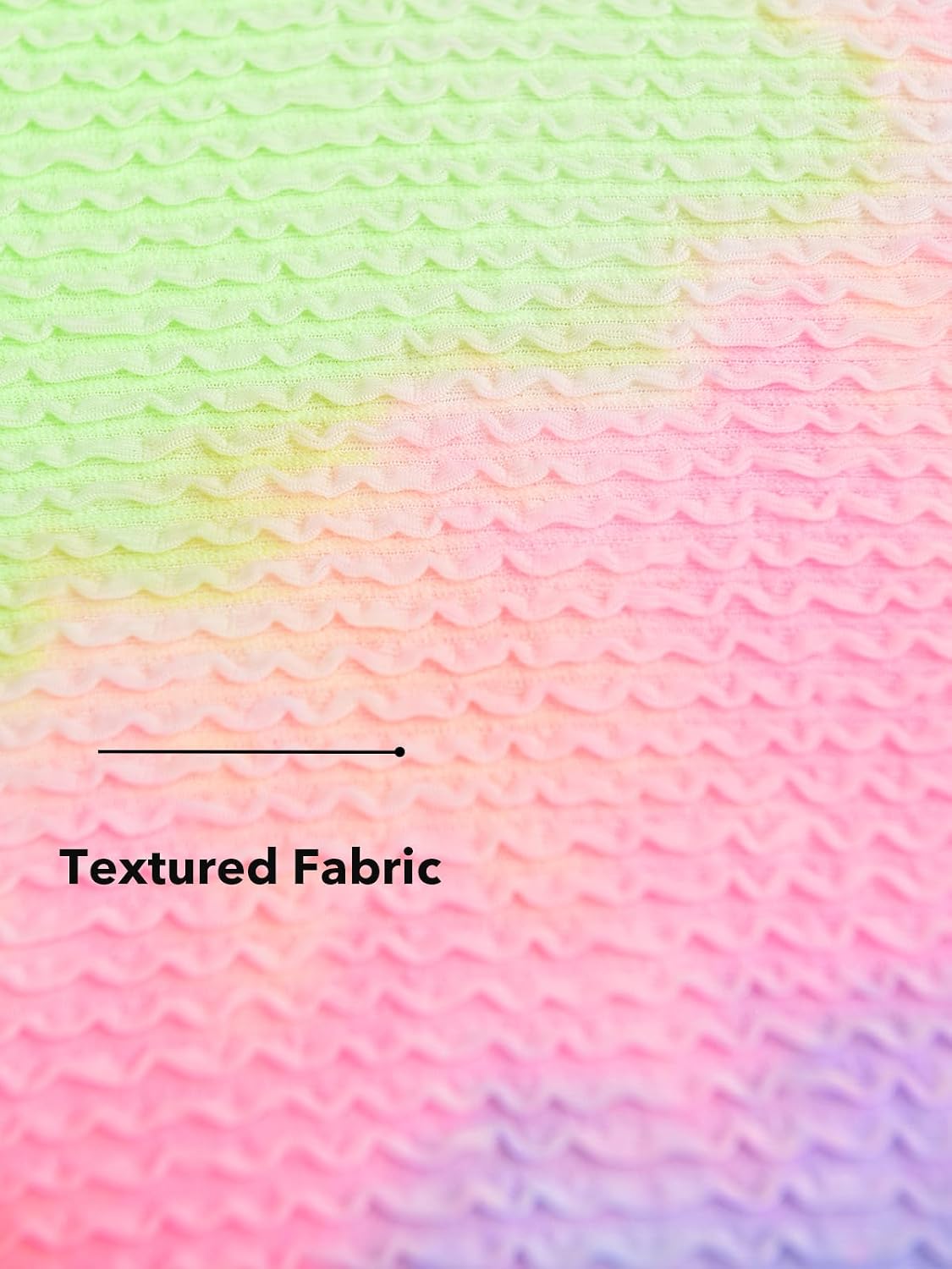 Costum de baie bikini CUPSHE cu decolteu U, talie inalta si imprimeu batik curcubeu, marimea XL