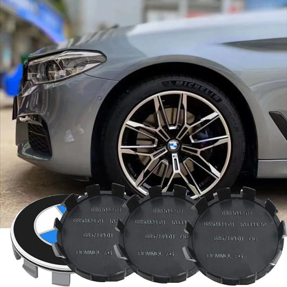 Capace butuc roti BMW 68mm negru ABS aluminiu 4 buc