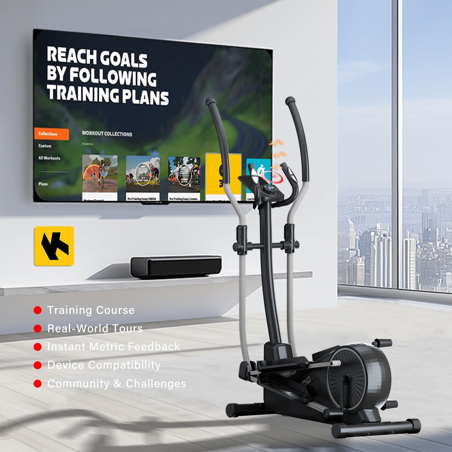 Crosstrainer TODO E004 Rezistenta magnetica 32 trepte LCD App