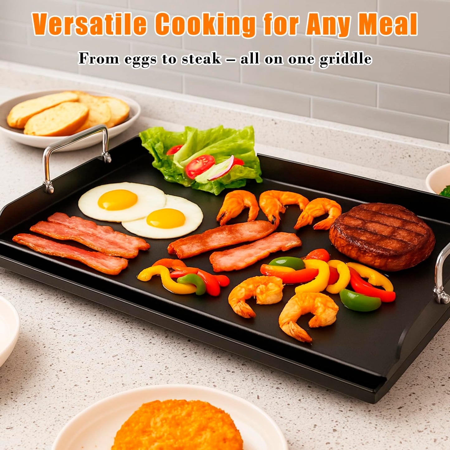 Gratar Griddle GFTIME universala 63.5x40.6 cm antiaderenta