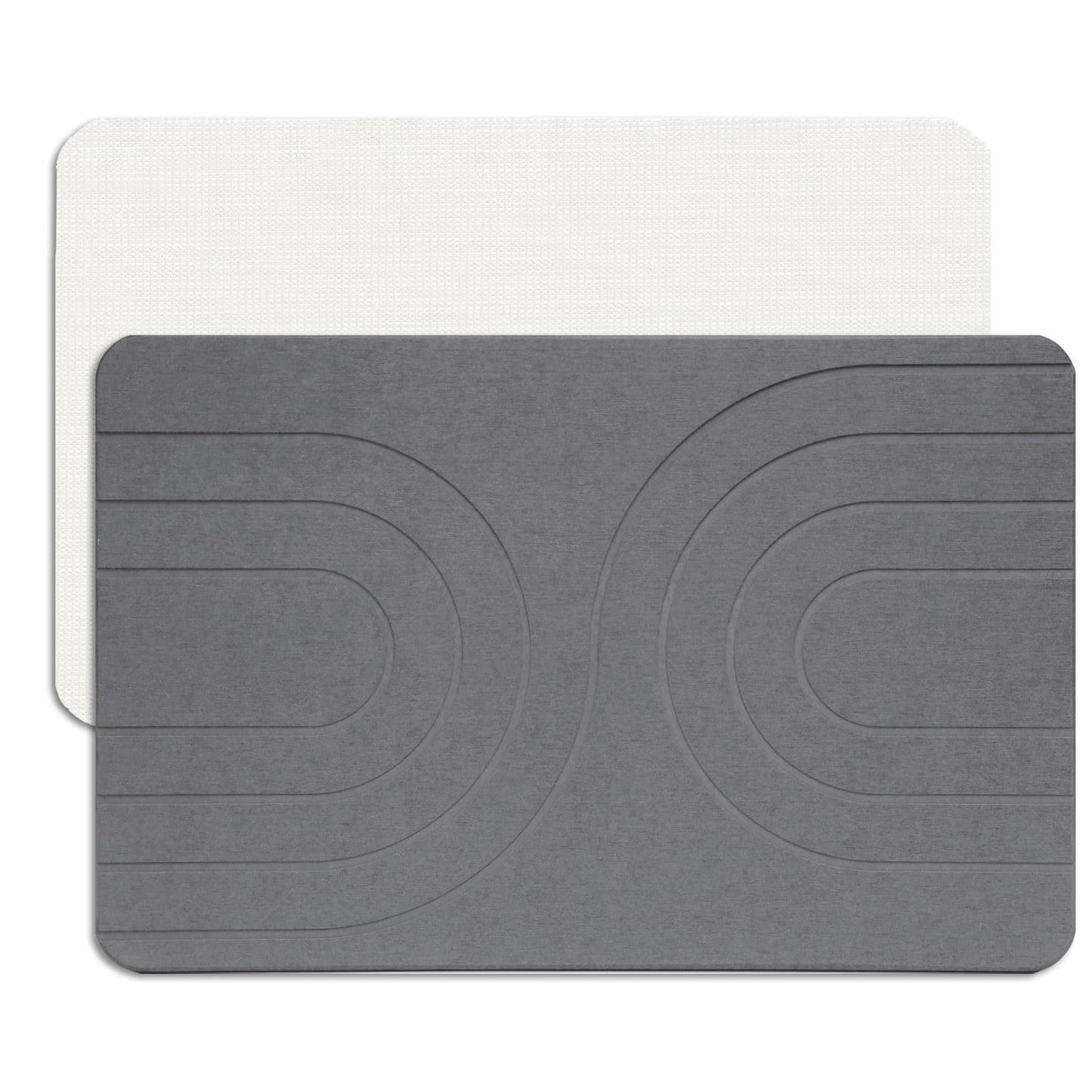 Covoras baie Feilifan Stone Bath Mat Diatomita antiderapant gri