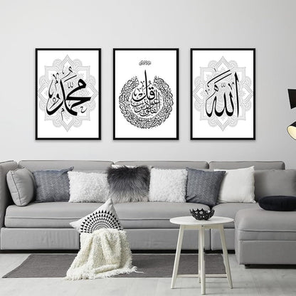 Tablou QPLGTU Marble Canvas Painting 60x90 cm, set 3 piese
