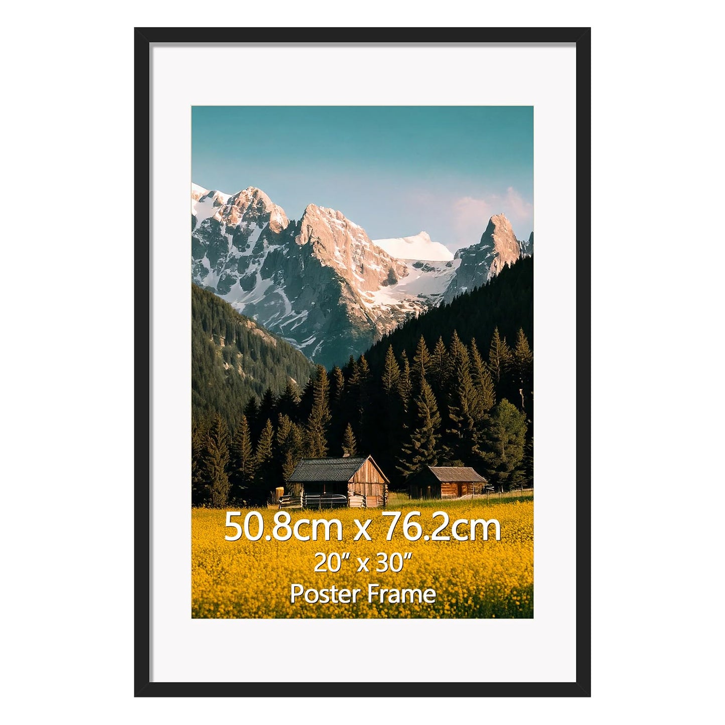 Rama poster EYMPEU 61 x 91.5 cm aluminiu negru montare perete