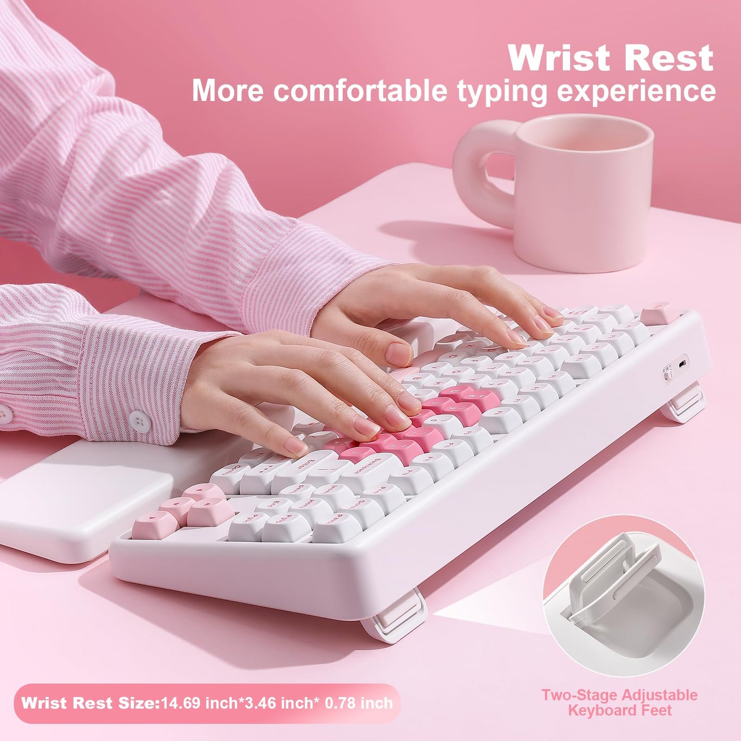 Tastatura mecanica YUNZII B87 Wireless 87 taste RGB hot-swap