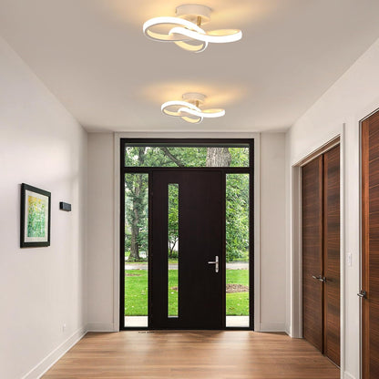 Comely LED Ceiling Light, 22 W, 2500 lm, Modern, Warm White Light, 3000 K, Creative Flower Shape, Acrylic Lamp, White, for Bedroom, Dining Room, Kitchen, Hallway, Balcony