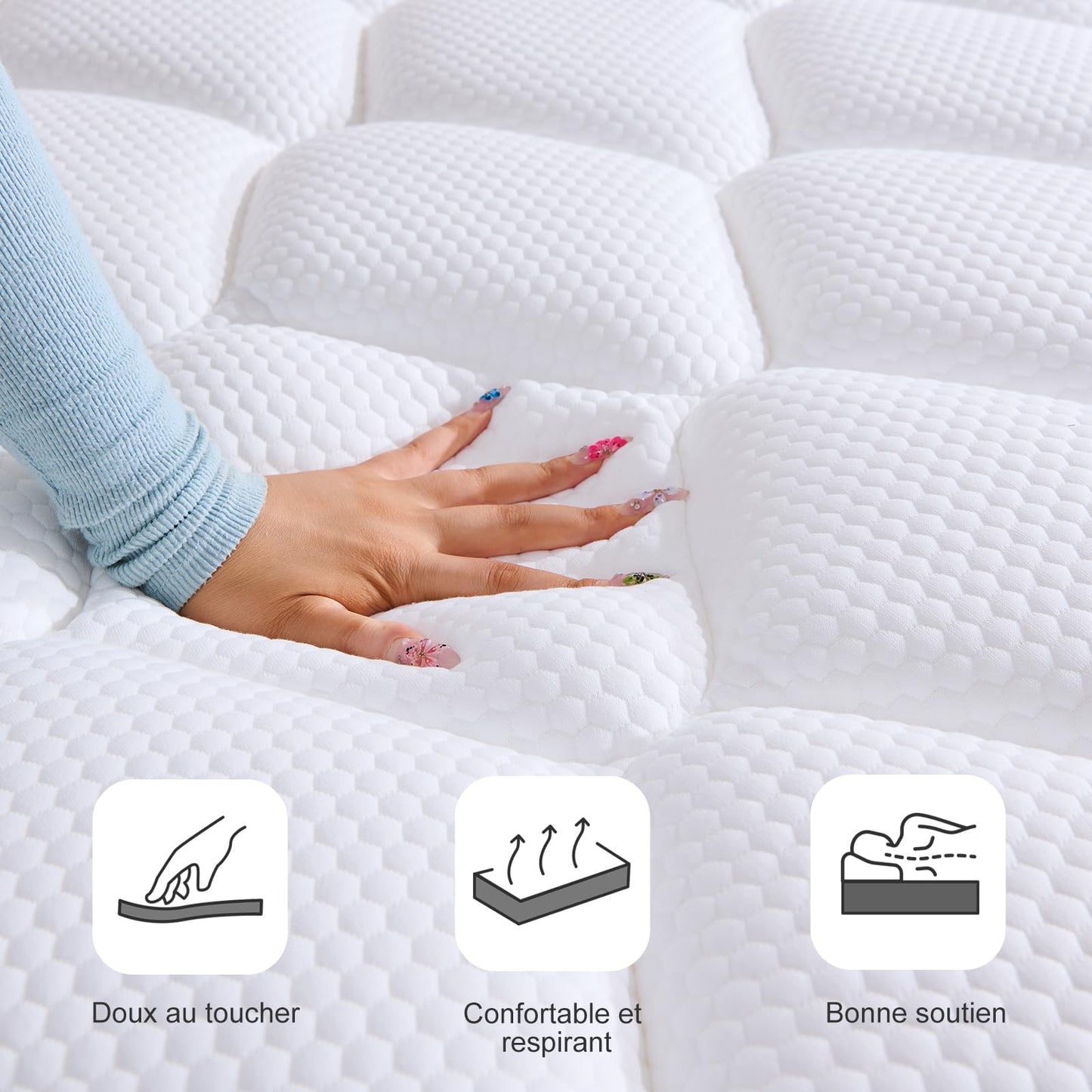 Saltea Twirest 160x200x22 cm hibrida pocket spring memory foam