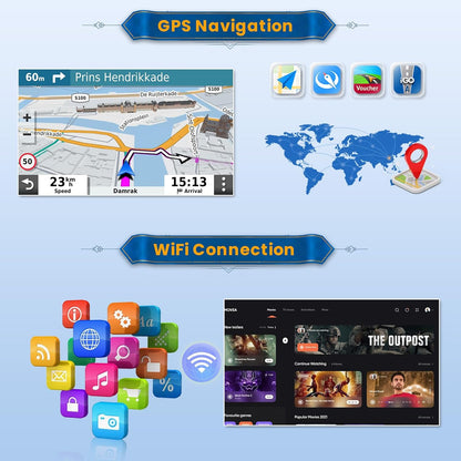 Inefala Android 15 Autoradio 1 Din CarPlay mit motorisiertem Bildschirm (2 + 64G), 7 Zoll Bluetooth Autoradio mit Wireless Android Auto CarPlay Mirror Link FM RDS GPS WiFi Rückfahrkamera AUX USB