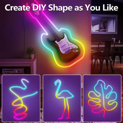 Banda LED Bvokon RGBIC Neon Rope Lights 20M Bluetooth App Remote