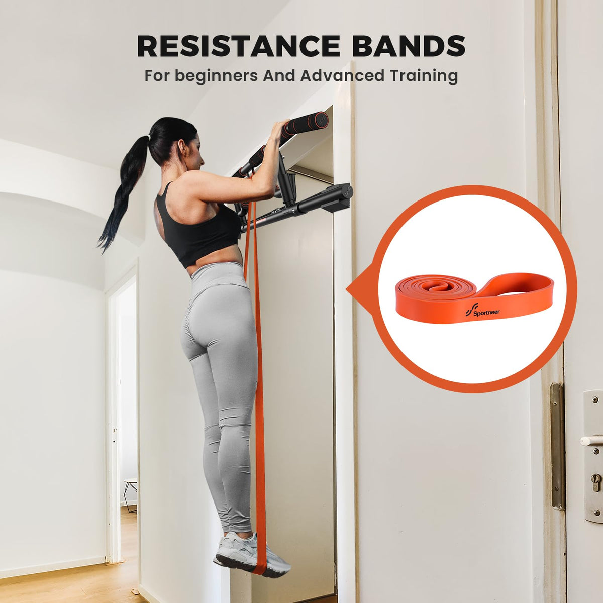 Bara tractiuni Sportneer Door Frame Folding Handle 134 kg