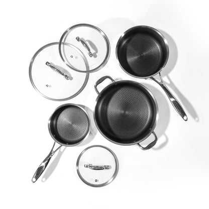 Set cratite DELUXE Hybrid 6 piese inox antiaderent inductie
