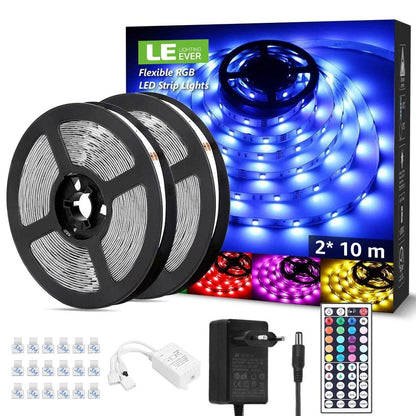 Lepro AI LED Streifen SE1, 20M Smart LED Strip RGB mit App-Sprachbefehle, Musik Sync, Personalisierter KI-Lichtdesigner, kompatibel mit Alexa&Google Assistant, für Party/Zuhause, Keine Fernbedienung