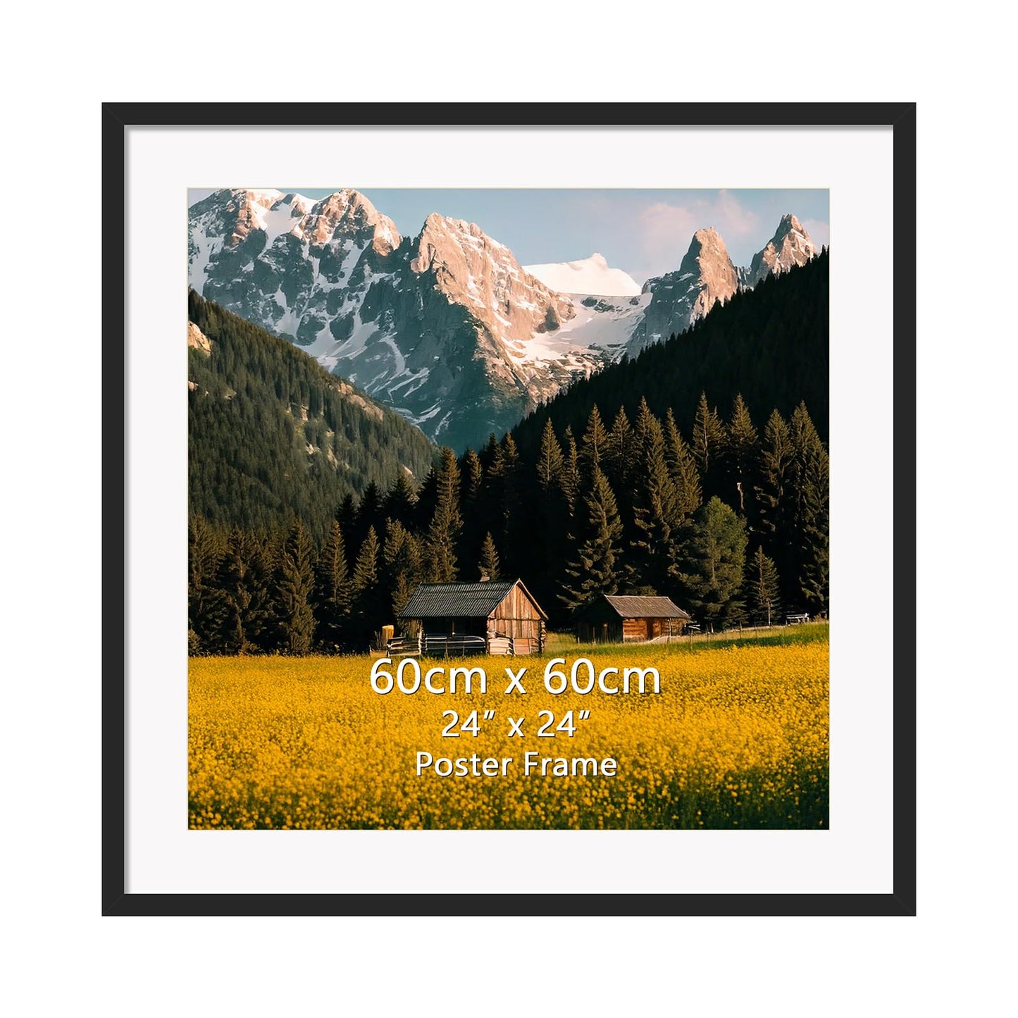 Rama poster EYMPEU 61 x 91.5 cm aluminiu negru montare perete