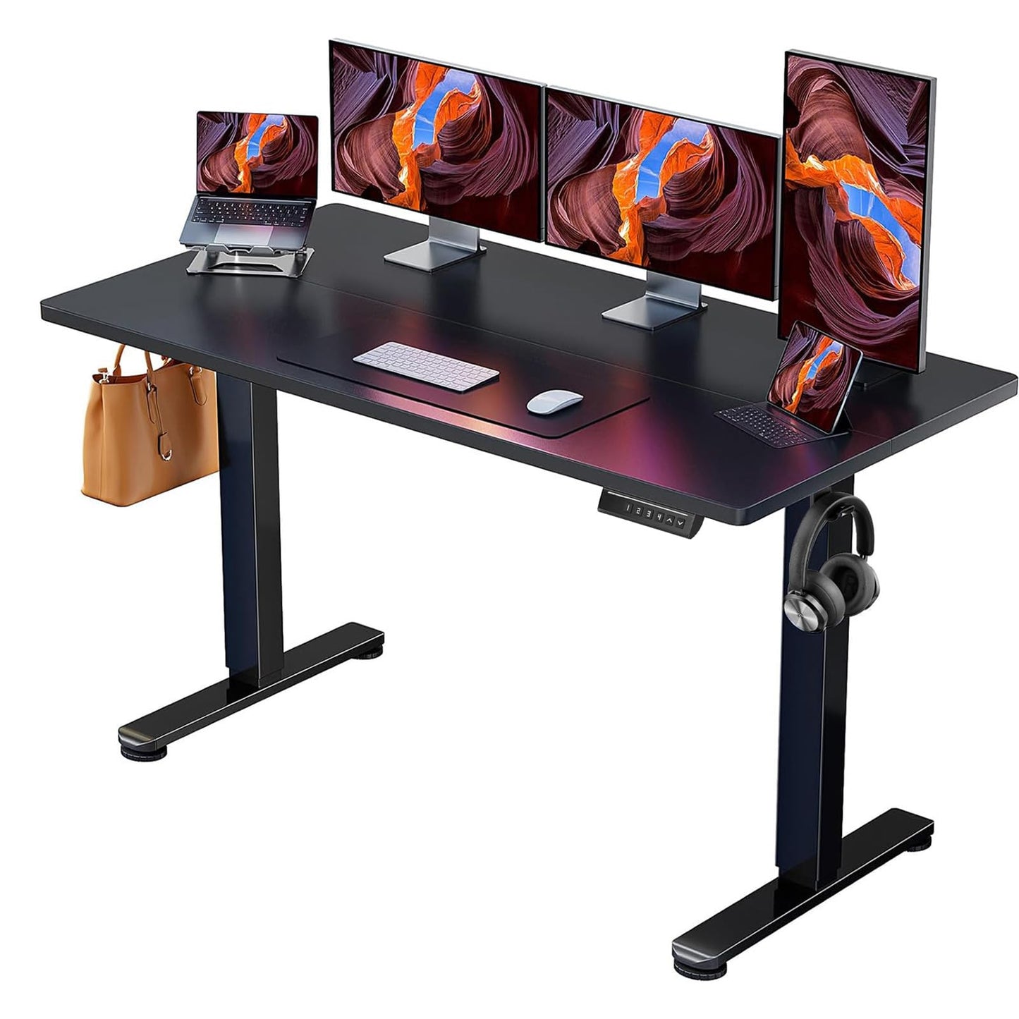 Birou ErGear reglabil electric 160x80 cm 4 memorii 72-118 cm