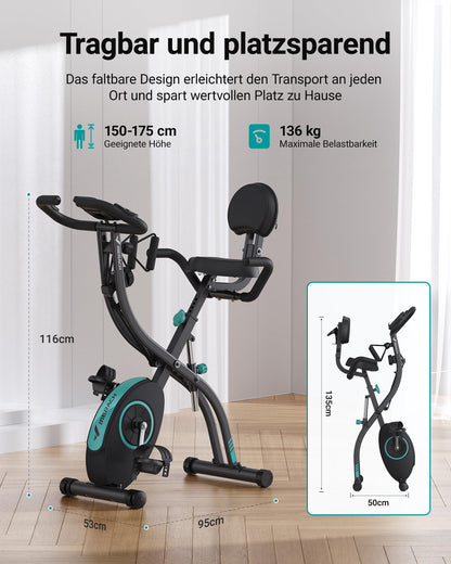 Bicicleta fitness MERACH MR-S15B1 pliabila, rezistenta magnetica 16 niveluri