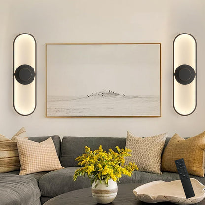 Aplica LED GEADI 115cm 16W cu telecomanda, dimabila, aurie