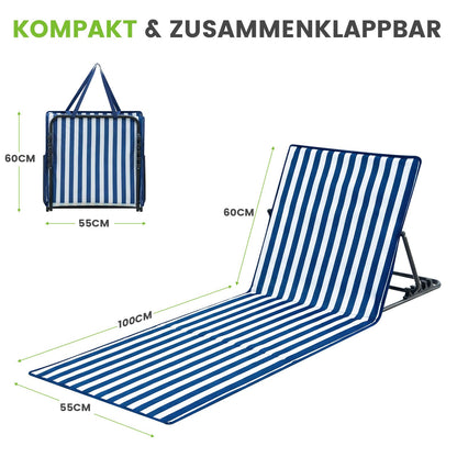 Set 2 Sezlong reglabil Palawano 5 poziţii uşor portabil pentru gradina si plaja