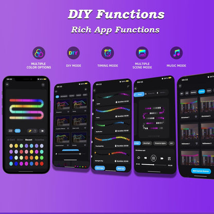 Lichaser 40m RGB+IC Outdoor LED Strip Wasserdicht DIY, Verfolgen, Segmentieren von LED-Streifen mit BT App und RF Fernbedienung für den Außenbereich