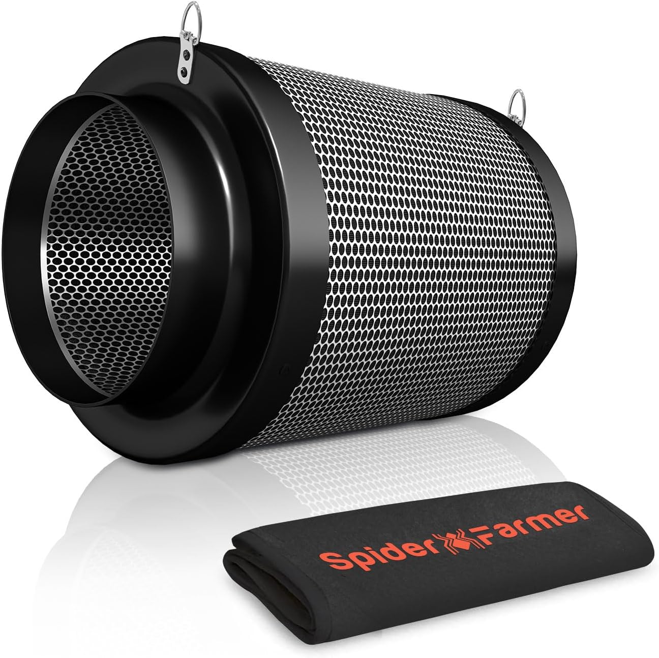 Spider Farmer Activated Carbon Filter, 150 mm/6 Inch Carbon Filter, Air Carbon Filter, Lightweight Australian Activated Carbon for Grow Tent, Odour Control, Air Washer for Pipe Fan, Air Filtration
