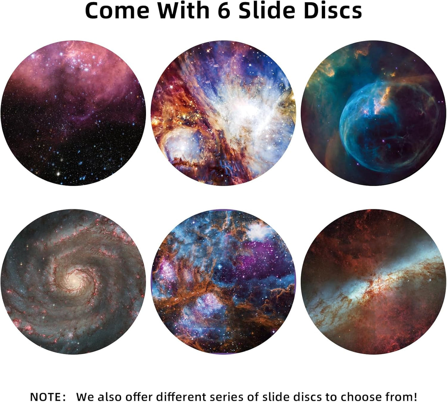 Realistic Discs for Ainael Meteor and Galaxy Projector - 5K Ultra HD Slides for Home Planetarium, 6-Disc Set Without Projector (Nebula 1)