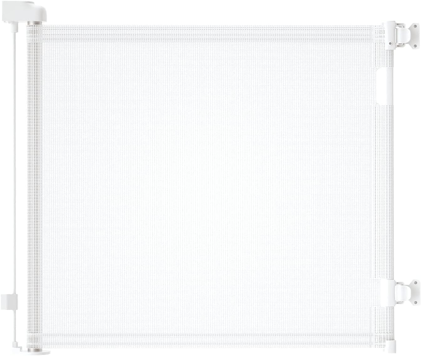 Poarta de siguranta derimkcoa retractabila 140 cm, mesh alba