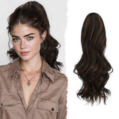 Coada de par Sofeiyan Claw Clip 16 inch Ondulata Dark Brown