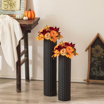 Vaze decorative Sziqiqi Modern Black Floor Vases set 2 metal 7055cm