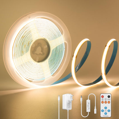 Banda LED PAUTIX COB 3m 2700K 24V cu telecomanda RF