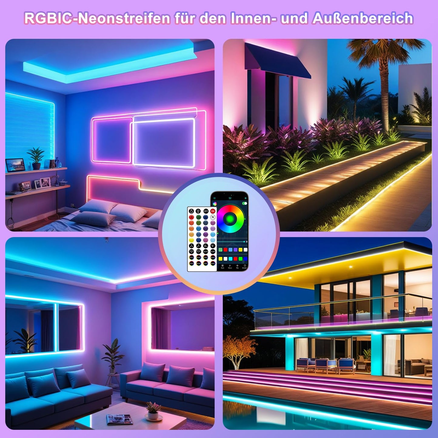 Banda LED Heromind A-042-RGBDT-5M 5 m RGB Bluetooth IP67