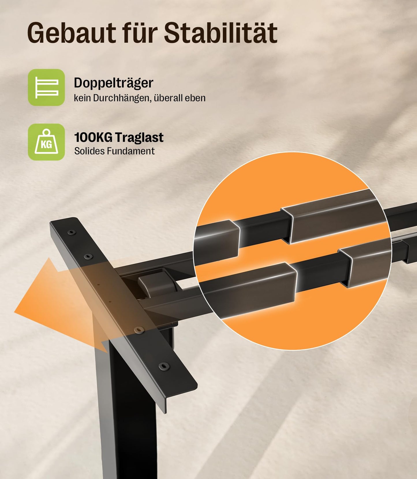 Birou reglabil MAIDeSITe T1 Plus motor silentios 100 kg