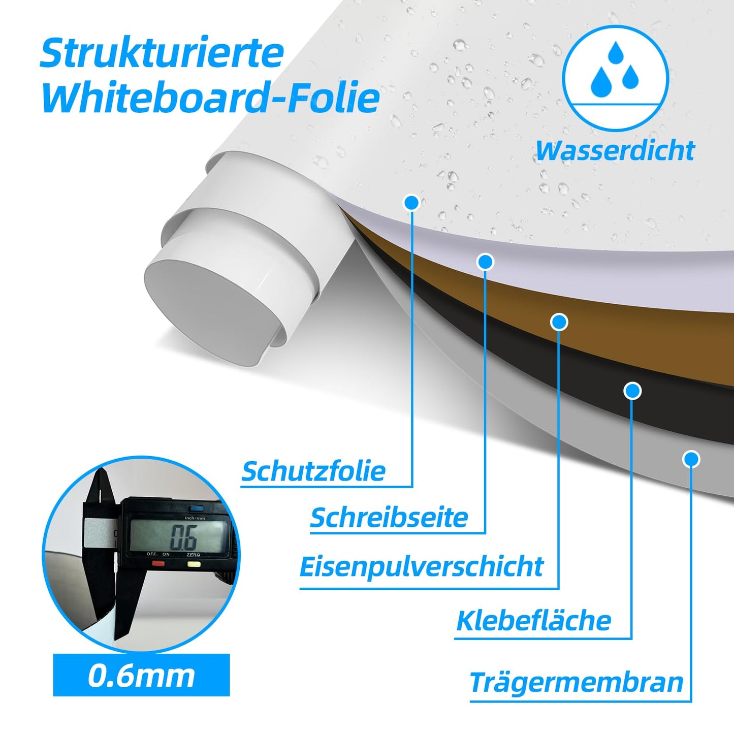 Tabla magnetica Ukaeno 50x100 cm autoadeziva PVC alba